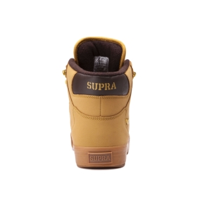 Supra Mens VAIDER COLD WEATHER High Top Shoes Amber Gold/Light Gum | US-34578